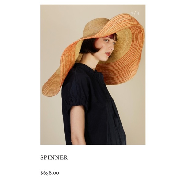 Free People Lola Hats Spinner Oversized Straw Hat Handmade Bold NWT $638 main image 11